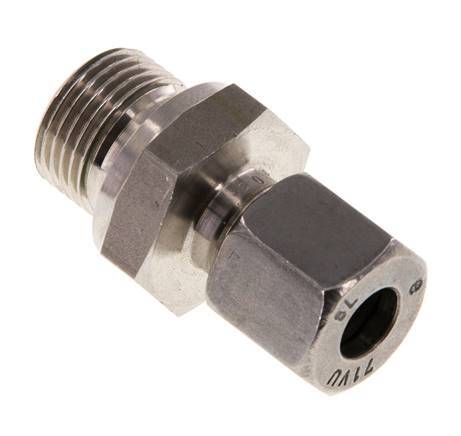G 3/8'' Macho x 8L Anillo de corte recto de acero inoxidable con junta FKM 315 Bar DIN 2353
