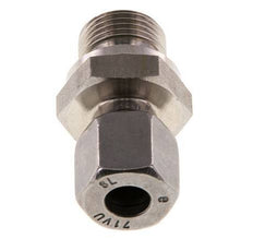 G 3/8'' Macho x 8L Anillo de corte recto de acero inoxidable con junta FKM 315 Bar DIN 2353
