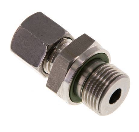 G 3/8'' Macho x 8L Anillo de corte recto de acero inoxidable con junta FKM 315 Bar DIN 2353