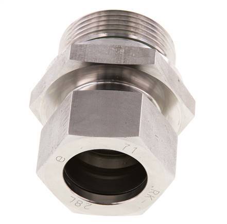G 1 1/4'' Male x 28L Stainless steel Straight Cutting Ring with FKM Seal 160 Bar DIN 2353