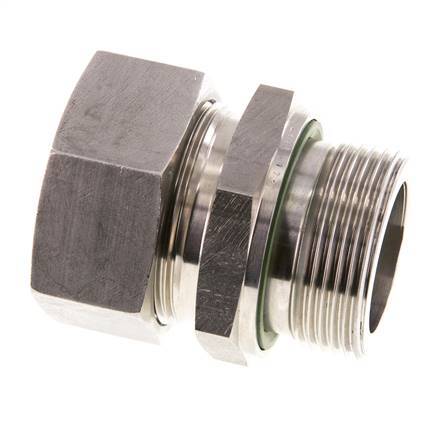 G 1 1/4'' Male x 35L Stainless steel Straight Cutting Ring with FKM Seal 160 Bar DIN 2353