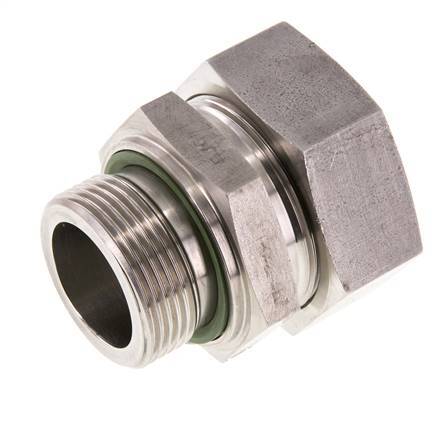 G 1 1/4'' Macho x 42L Anillo de corte recto de acero inoxidable con junta FKM 160 Bar DIN 2353