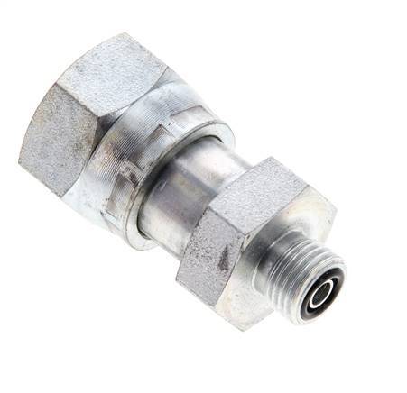 Adaptador reductor de acero galvanizado UNS 1''-14 x UNF 9/16''-18 M/F ORFS 400 Bar - Hidráulico