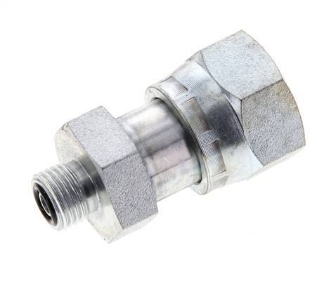 Adaptador reductor de acero galvanizado UNS 1''-14 x UNF 9/16''-18 M/F ORFS 400 Bar - Hidráulico