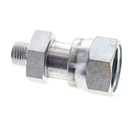 Adaptador reductor de acero galvanizado UNS 1''-14 x UNF 9/16''-18 M/F ORFS 400 Bar - Hidráulico