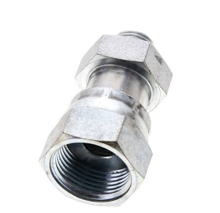 Adaptador reductor de acero galvanizado UNS 1''-14 x UNF 9/16''-18 M/F ORFS 400 Bar - Hidráulico