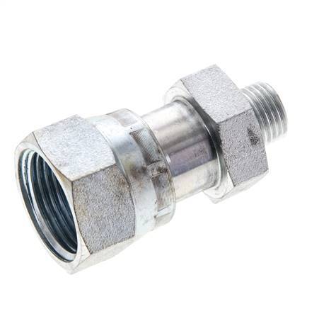 Adaptador reductor de acero galvanizado UNS 1''-14 x UNF 9/16''-18 M/F ORFS 400 Bar - Hidráulico
