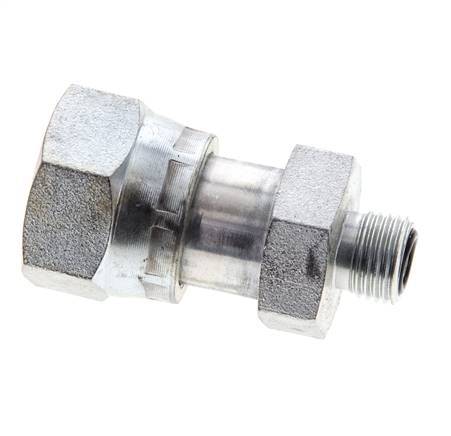 Adaptador reductor de acero galvanizado UNS 1''-14 x UNF 9/16''-18 M/F ORFS 400 Bar - Hidráulico