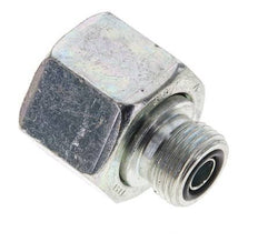 UNS 1''-14 x UN 11/16''-16 F/M Zinc plated Steel Reducing Adapter ORFS 400 Bar - Hydraulic