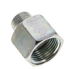 UNS 1''-14 x UN 11/16''-16 F/M Zinc plated Steel Reducing Adapter ORFS 400 Bar - Hydraulic