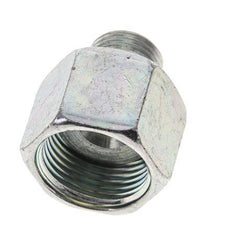UNS 1''-14 x UN 11/16''-16 F/M Zinc plated Steel Reducing Adapter ORFS 400 Bar - Hydraulic