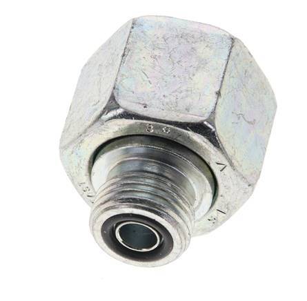 UNS 1''-14 x UN 11/16''-16 F/M Zinc plated Steel Reducing Adapter ORFS 400 Bar - Hydraulic