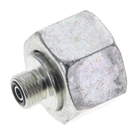 UN 1-3/16''-12 x UNF 9/16''-18 F/M Adaptador reductor de acero galvanizado ORFS 400 Bar - Hidráulico