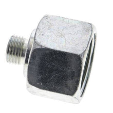 UN 1-3/16''-12 x UNF 9/16''-18 F/M Zinc plated Steel Reducing Adapter ORFS 400 Bar - Hydraulic