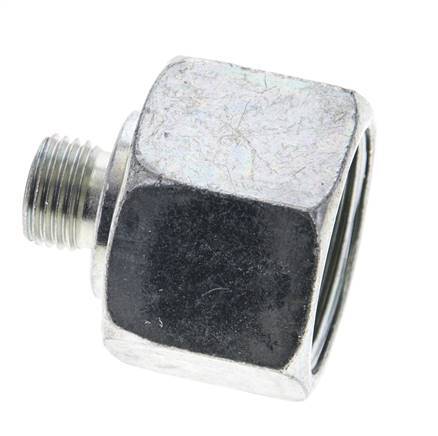 UN 1-3/16''-12 x UNF 9/16''-18 F/M Adaptador reductor de acero galvanizado ORFS 400 Bar - Hidráulico