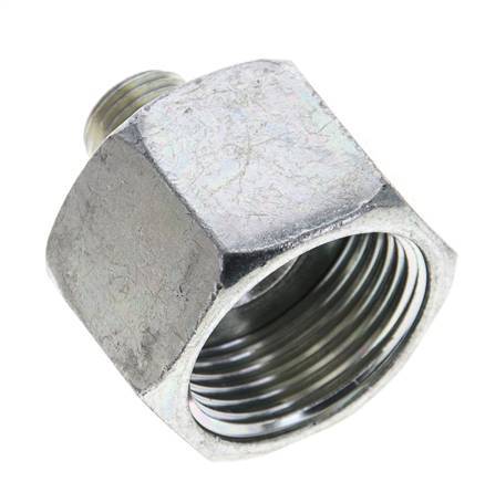 UN 1-3/16''-12 x UNF 9/16''-18 F/M Adaptador reductor de acero galvanizado ORFS 400 Bar - Hidráulico