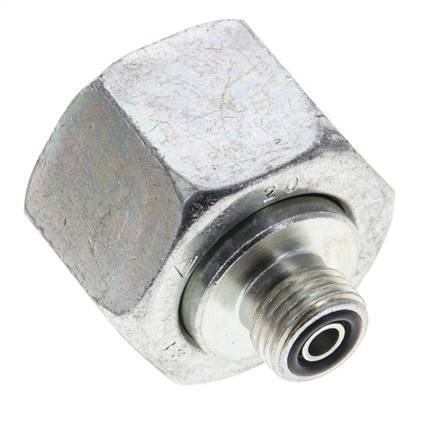UN 1-3/16''-12 x UNF 9/16''-18 F/M Adaptador reductor de acero galvanizado ORFS 400 Bar - Hidráulico