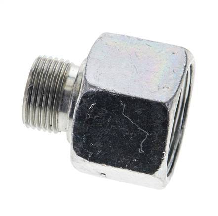 UN 1-3/16''-12 x UN 13/16''-16 F/M Adaptador reductor de acero galvanizado ORFS 400 Bar - Hidráulico