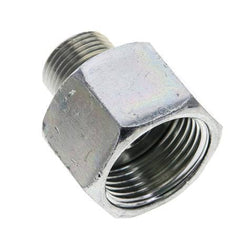 UN 1-3/16''-12 x UN 13/16''-16 F/M Adaptador reductor de acero galvanizado ORFS 400 Bar - Hidráulico