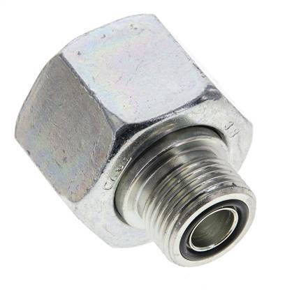 UN 1-3/16''-12 x UN 13/16''-16 F/M Adaptador reductor de acero galvanizado ORFS 400 Bar - Hidráulico