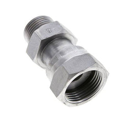 UN 1-3/16''-12 x UNS 1''-14 F/M Zinc plated Steel Reducing Adapter ORFS 400 Bar - Hydraulic