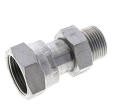 UN 1-3/16''-12 x UNS 1''-14 F/M Zinc plated Steel Reducing Adapter ORFS 400 Bar - Hydraulic