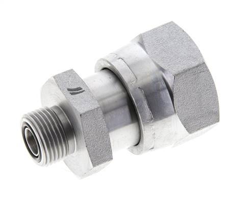 UN 1-7/16''-12 x UN 13/16''-16 F/M Adaptador Reductor de Acero Cincado ORFS 400 Bar - Hidráulico