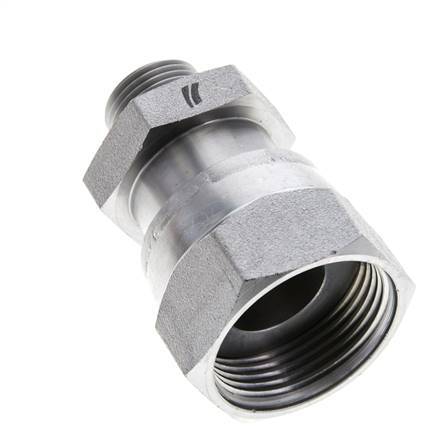 UN 1-7/16''-12 x UN 13/16''-16 F/M Adaptador Reductor de Acero Cincado ORFS 400 Bar - Hidráulico