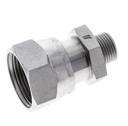 UN 1-7/16''-12 x UN 13/16''-16 F/M Adaptador Reductor de Acero Cincado ORFS 400 Bar - Hidráulico
