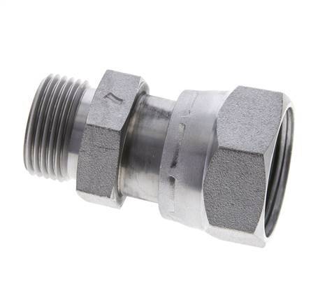 UN 1-7/16''-12 x UN 1-3/16''-12 F/M Adaptador Reductor de Acero Cincado ORFS 400 Bar - Hidráulico