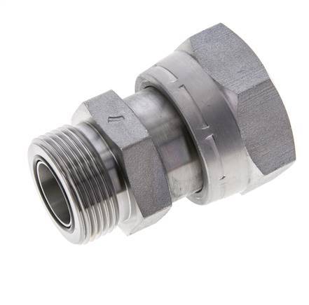 UN 1-11/16''-12 x UN 1-7/16''-12 F/M Adaptador Reductor de Acero Cincado ORFS 250 Bar - Hidráulico