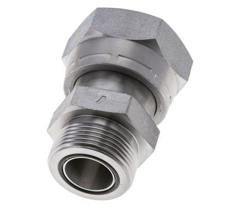 UN 1-11/16''-12 x UN 1-7/16''-12 F/M Adaptador Reductor de Acero Cincado ORFS 250 Bar - Hidráulico