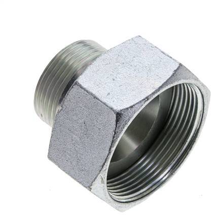 UN 2''-12 x UN 1-7/16''-12 F/M Adaptador Reductor de Acero Cincado ORFS 250 Bar - Hidráulico