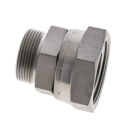 UN 2''-12 x UN 1-11/16''-12 M/F Adaptador Reductor de Acero Cincado ORFS 250 Bar - Hidráulico