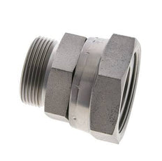 UN 2''-12 x UN 1-11/16''-12 M/F Adaptador Reductor de Acero Cincado ORFS 250 Bar - Hidráulico