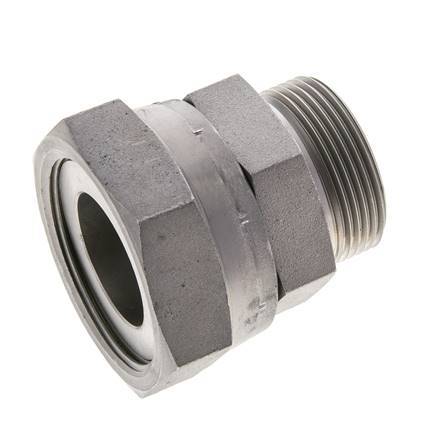 UN 2''-12 x UN 1-11/16''-12 M/F Adaptador Reductor de Acero Cincado ORFS 250 Bar - Hidráulico