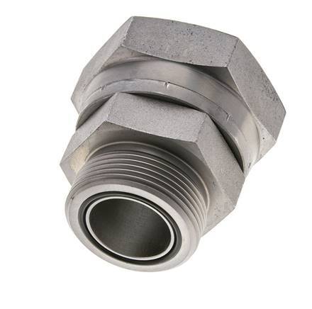 UN 2''-12 x UN 1-11/16''-12 M/F Adaptador Reductor de Acero Cincado ORFS 250 Bar - Hidráulico