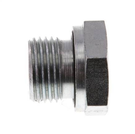 G 1/2'' x G 1/4'' M/F Adaptador reductor de acero galvanizado 630 barra - hidráulica [2 piezas]