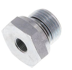 G 1/2'' x G 1/8'' M/F Adaptador reductor de acero galvanizado 630 barra - hidráulica [2 piezas]