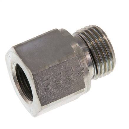 G 1/2'' x G 3/8'' M/F Adaptador reductor de acero galvanizado 630 barra - hidráulica [2 piezas]