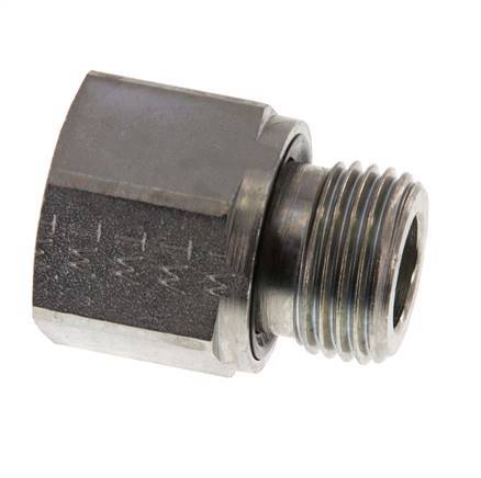 G 1/2'' x G 3/8'' M/F Adaptador reductor de acero galvanizado 630 barra - hidráulica [2 piezas]