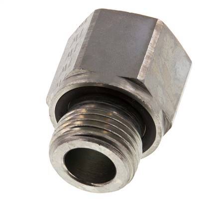 G 1/2'' x G 3/8'' M/F Adaptador reductor de acero galvanizado 630 barra - hidráulica [2 piezas]