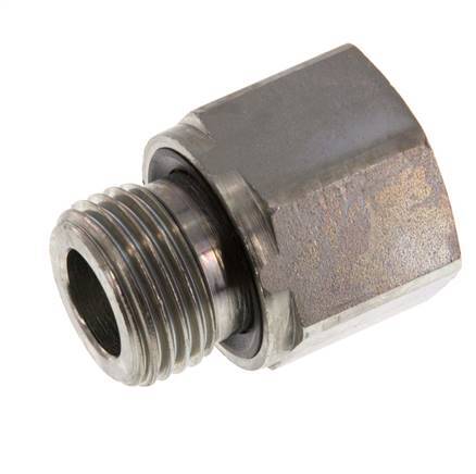 G 1/2'' x G 3/8'' M/F Adaptador reductor de acero galvanizado 630 barra - hidráulica [2 piezas]