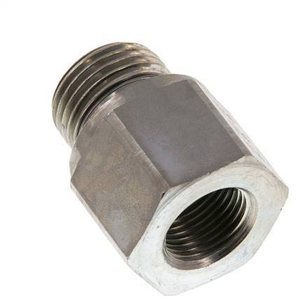 G 1/2'' x G 3/8'' M/F Adaptador reductor de acero galvanizado 630 barra - hidráulica [2 piezas]