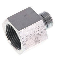 G 1/2'' x G 1'' M/F Zinc plated Steel Reducing Adapter 400 Bar - Hydraulic