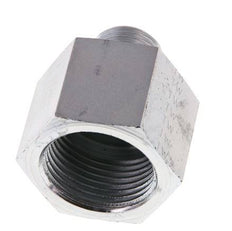G 1/2'' x G 1'' M/F Zinc plated Steel Reducing Adapter 400 Bar - Hydraulic