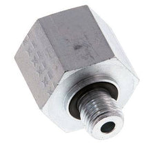 G 1/4'' x G 1/2'' M/F Zinc plated Steel Reducing Adapter 630 Bar - Hydraulic [2 Pieces]