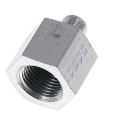 G 1/4'' x G 1/2'' M/F Zinc plated Steel Reducing Adapter 630 Bar - Hydraulic [2 Pieces]