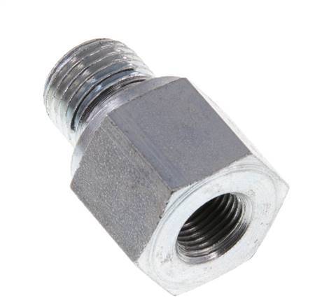G 1/4'' x G 1/8'' M/F Adaptador reductor de acero cincado 630 barra - hidráulica [2 piezas]