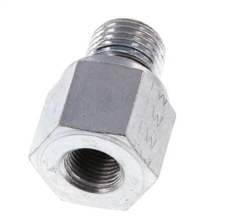 G 1/4'' x G 1/8'' M/F Adaptador reductor de acero cincado 630 barra - hidráulica [2 piezas]